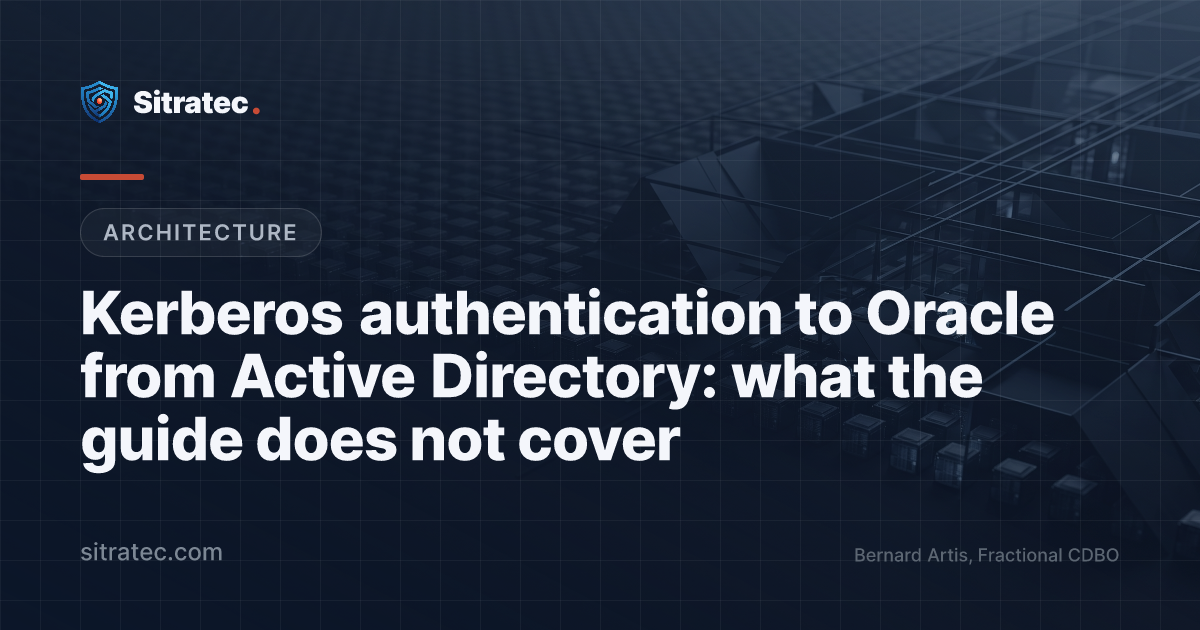 Kerberos authentication to Oracle from Active Directory: what the guide does not cover