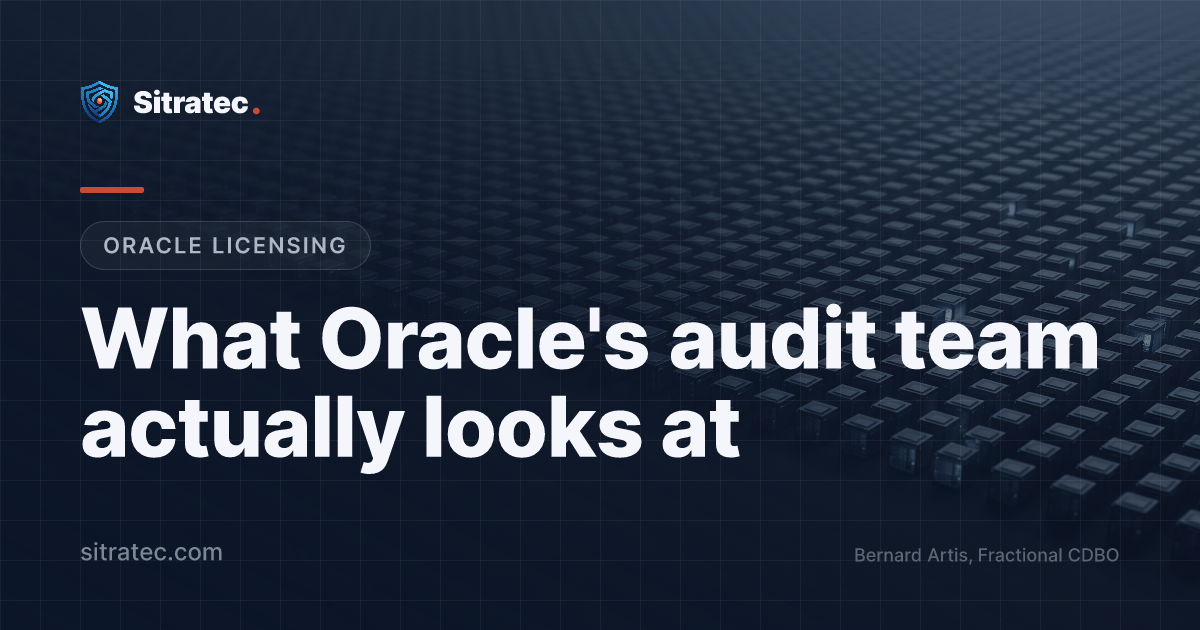 What Oracle's audit team actually looks at